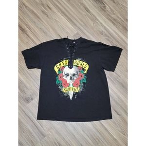 Vtg Guns N Roses Lace-Up Print Tshirt